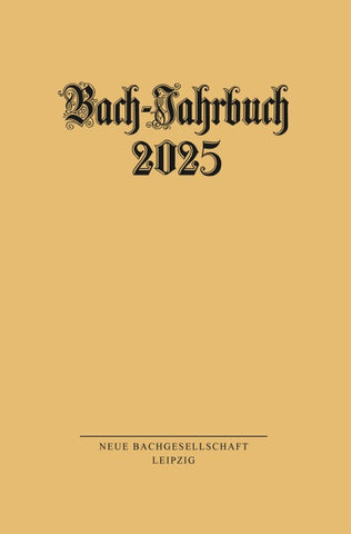Bach-Jahrbuch 2025
