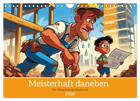 Meisterhaft daneben - Die witzige Seite des Handwerks (Wandkalender 2026 DIN A4 quer), CALVENDO Monatskalender
