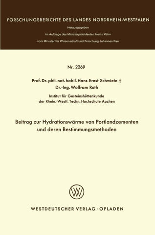 Beitrag zur Hydrationswärme von Portlandzementen und deren Bestimmungsmethoden