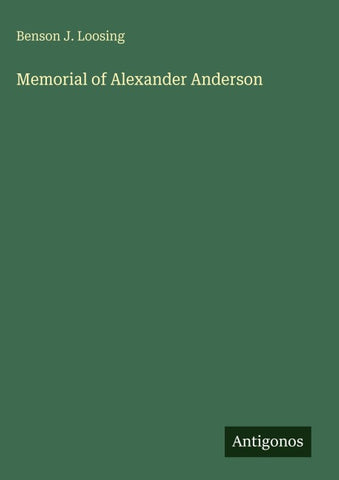 Memorial of Alexander Anderson