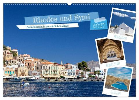 Rhodos und Symi (Wandkalender 2027 DIN A2 quer), CALVENDO Monatskalender