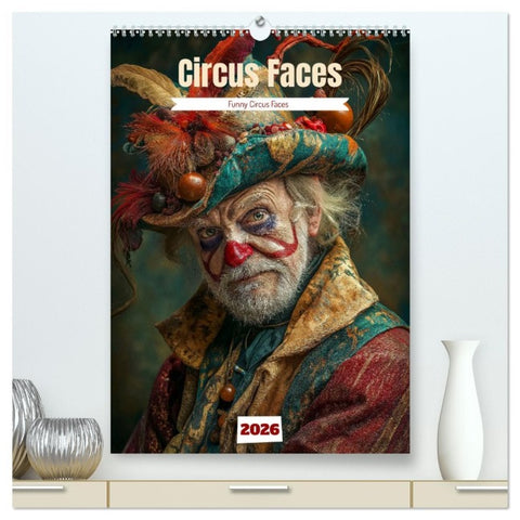 Circus Faces (High Quality Premium Wall Calendar 2026 DIN A2 portrait),CALVENDO 12 Month Wall Calendar