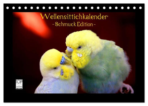 Wellensittichkalender - Schmuck Edition (Tischkalender 2026 DIN A5 quer), CALVENDO Monatskalender