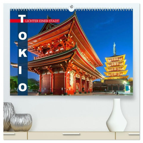 Tokio: Lichter einer Stadt (hochwertiger Premium Wandkalender 2027 DIN A2 quer), Kunstdruck in Hochglanz