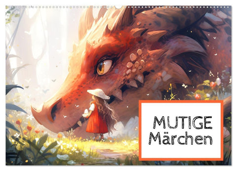 Mutige Märchen (Wandkalender 2026 DIN A2 quer), CALVENDO Monatskalender