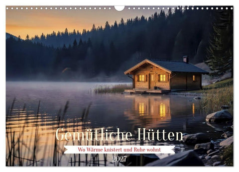 Gemütliche Hütten (Wandkalender 2027 DIN A3 quer), CALVENDO Monatskalender