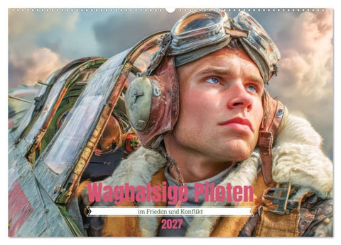 Waghalsige Piloten - im Frieden und Konflikt (Wandkalender 2027 DIN A2 quer), CALVENDO Monatskalender