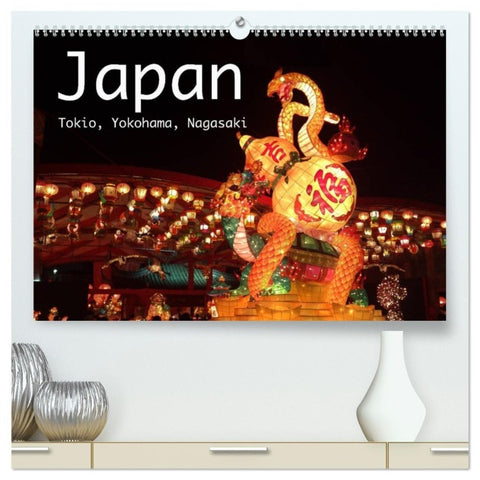 Japan - Tokio, Yokohama, Nagasaki (hochwertiger Premium Wandkalender 2027 DIN A2 quer), Kunstdruck in Hochglanz
