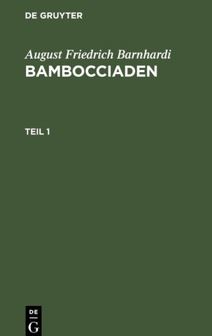 Bambocciaden. Teil 1