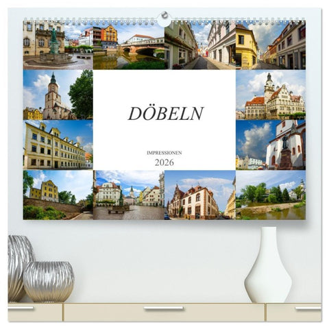 Döbeln Impressionen (hochwertiger Premium Wandkalender 2026 DIN A2 quer), Kunstdruck in Hochglanz