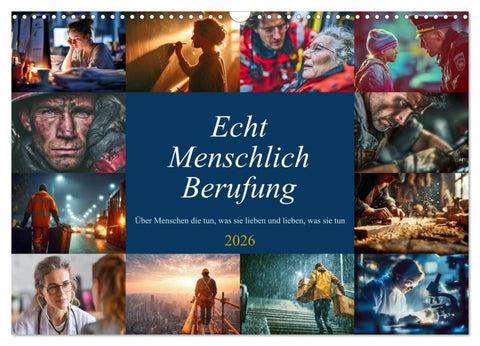 Echt Menschlich Berufung (Wandkalender 2026 DIN A3 quer), CALVENDO Monatskalender