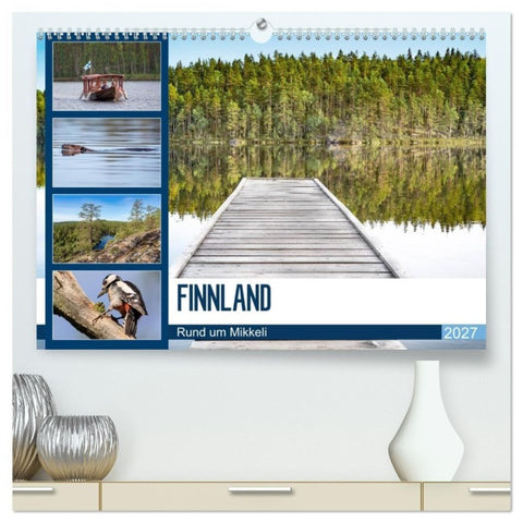 Finnland, Rund um Mikkeli (hochwertiger Premium Wandkalender 2027 DIN A2 quer), Kunstdruck in Hochglanz