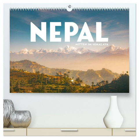 Nepal - Mitten im Himalaya (hochwertiger Premium Wandkalender 2026 DIN A2 quer), Kunstdruck in Hochglanz