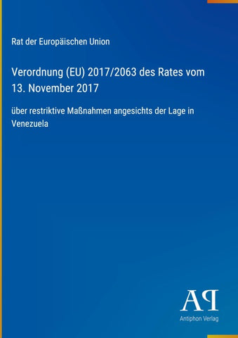 Verordnung (EU) 2017/2063 des Rates vom 13. November 2017