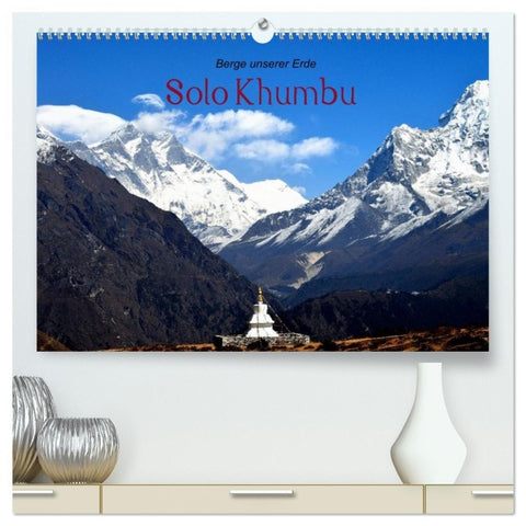 Solo Khumbu (hochwertiger Premium Wandkalender 2026 DIN A2 quer), Kunstdruck in Hochglanz