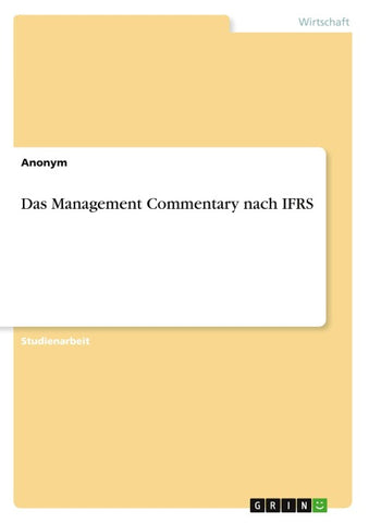 Das Management Commentary nach IFRS