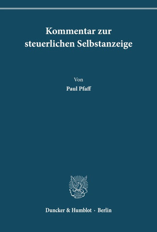Kommentar zur steuerlichen Selbstanzeige.
