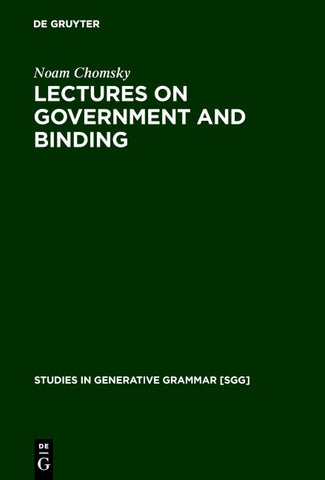 Lectures on Government and Binding