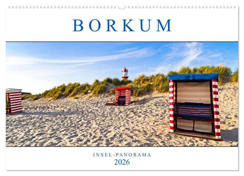 Borkum Inselpanorama (Wandkalender 2026 DIN A2 quer), CALVENDO Monatskalender