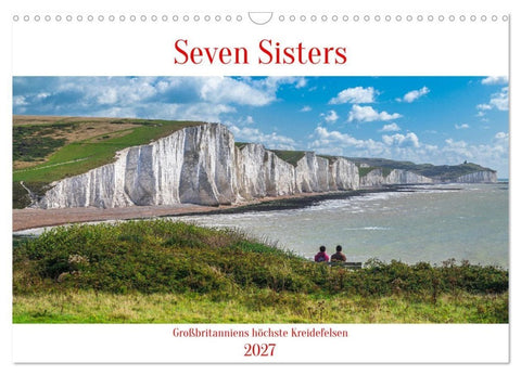 Seven Sisters - Großbritanniens höchste Kreidefelsen (Wandkalender 2027 DIN A3 quer), CALVENDO Monatskalender