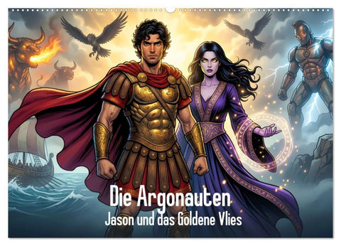Die Argonauten - Jason und das Goldene Vlies (Wandkalender 2027 DIN A2 quer), CALVENDO Monatskalender
