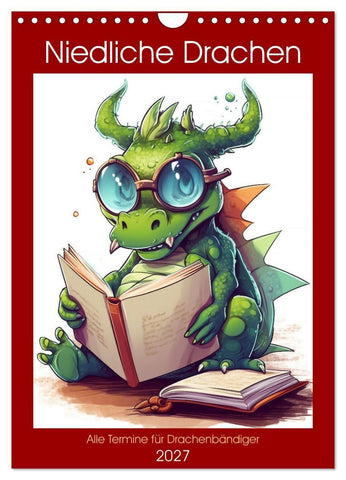 Niedliche Drachen (Wandkalender 2027 DIN A4 hoch), CALVENDO Monatskalender