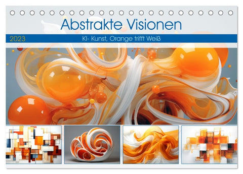 Abstrakte Visionen (Tischkalender 2026 DIN A5 quer), CALVENDO Monatskalender
