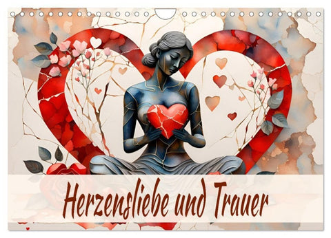 Herzensliebe und Trauer (Wandkalender 2027 DIN A4 quer), CALVENDO Monatskalender