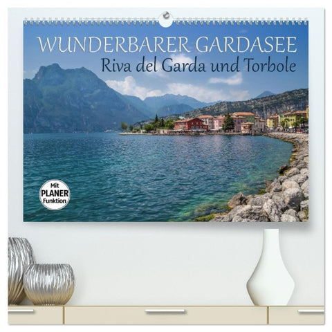 WUNDERBARER GARDASEE Riva del Garda und Torbole (hochwertiger Premium Wandkalender 2026 DIN A2 quer), Kunstdruck in Hochglanz