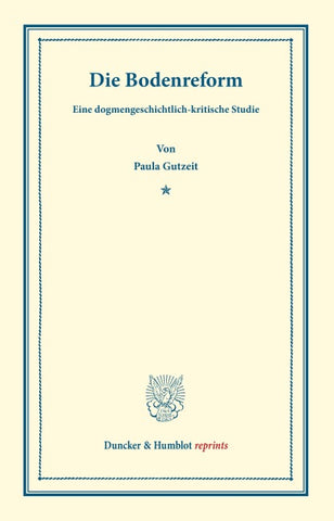 Die Bodenreform.