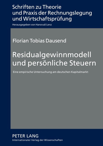 Residualgewinnmodell und persoenliche Steuern