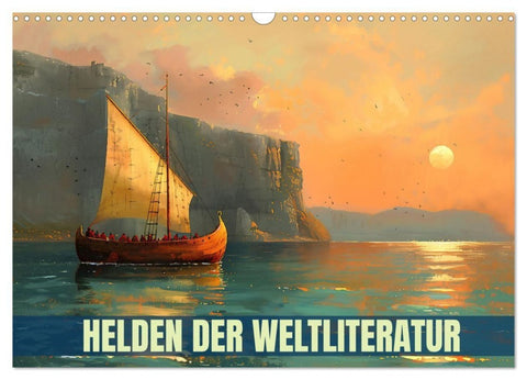 Helden der Weltliteratur (Wandkalender 2027 DIN A3 quer), CALVENDO Monatskalender