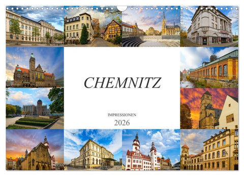 Chemnitz Impressionen (Wandkalender 2026 DIN A3 quer), CALVENDO Monatskalender