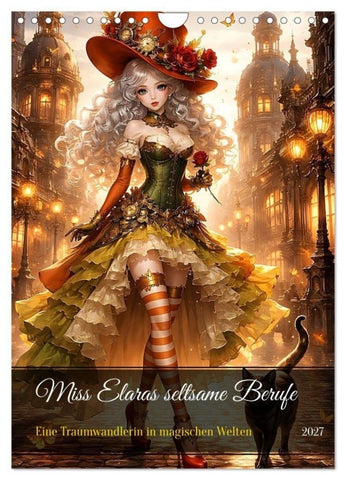 Miss Elaras seltsame Berufe (Wandkalender 2027 DIN A4 hoch), CALVENDO Monatskalender