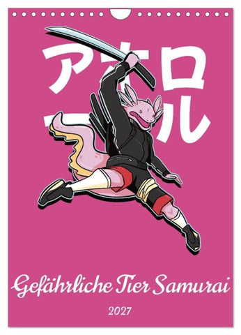 Gefährliche Tier Samurai (Wandkalender 2027 DIN A4 hoch), CALVENDO Monatskalender