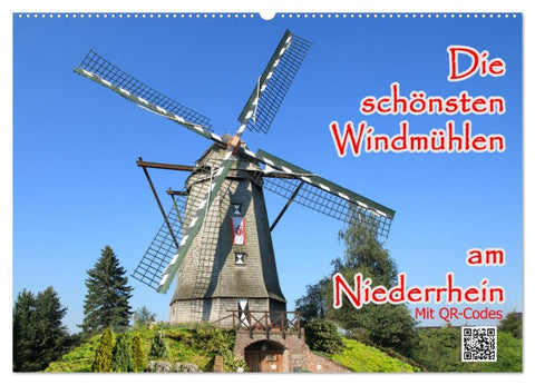 Die schönsten Windmühlen am Niederrhein (Wandkalender 2026 DIN A2 quer), CALVENDO Monatskalender