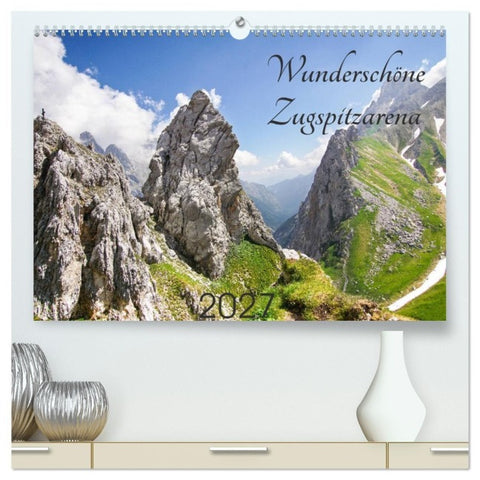 Wunderschöne Zugspitzarena (hochwertiger Premium Wandkalender 2027 DIN A2 quer), Kunstdruck in Hochglanz