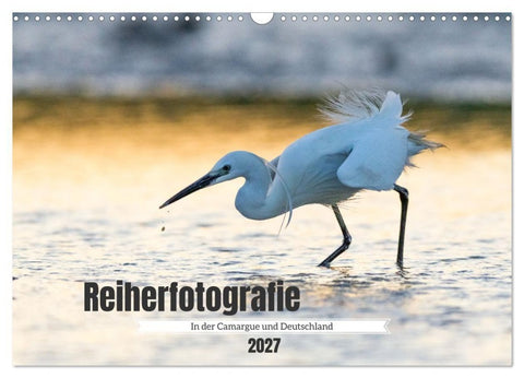 Reiherfotografie (Wandkalender 2027 DIN A3 quer), CALVENDO Monatskalender