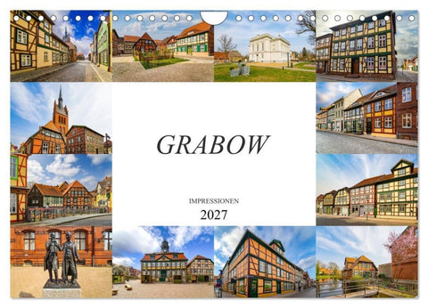 Grabow Impressionen (Wandkalender 2027 DIN A4 quer), CALVENDO Monatskalender