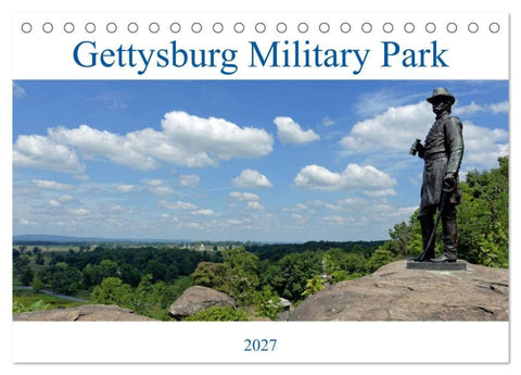 Gettysburg Military Park (Tischkalender 2027 DIN A5 quer), CALVENDO Monatskalender