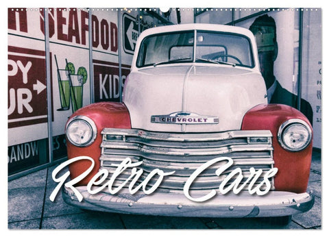 Retro Cars (Wandkalender 2026 DIN A2 quer), CALVENDO Monatskalender