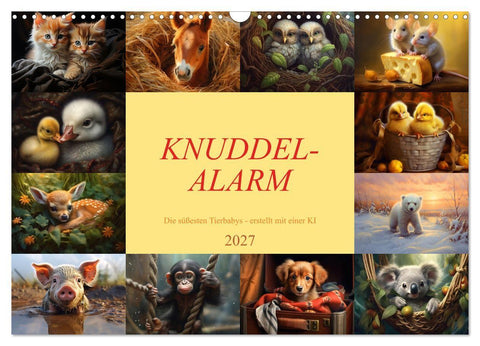 Knuddel-Alarm (Wandkalender 2027 DIN A3 quer), CALVENDO Monatskalender
