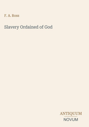 Slavery Ordained of God