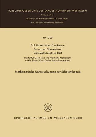 Mathematische Untersuchungen zur Schalentheorie