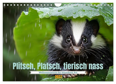 Plitsch, Platsch, tierisch nass (Wandkalender 2027 DIN A4 quer), CALVENDO Monatskalender