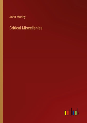 Critical Miscellanies