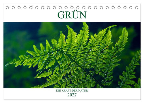 GRÜN. Die Kraft der Natur (Tischkalender 2027 DIN A5 quer), CALVENDO Monatskalender