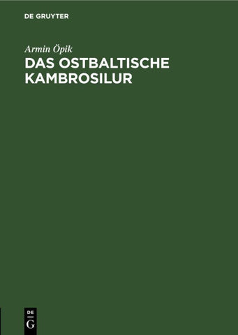 Das ostbaltische Kambrosilur