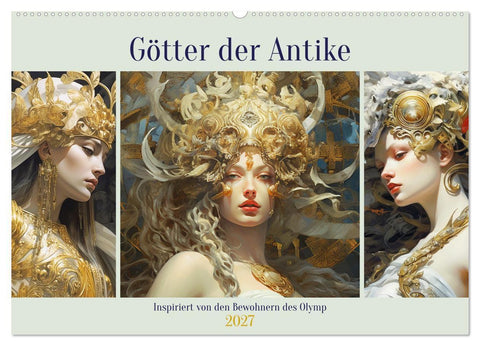 Götter der Antike. Inspiriert von den Bewohnern des Olymp (Wandkalender 2027 DIN A2 quer), CALVENDO Monatskalender