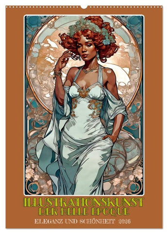 Illustrationskunst der Belle Époque (Wandkalender 2026 DIN A2 hoch), CALVENDO Monatskalender